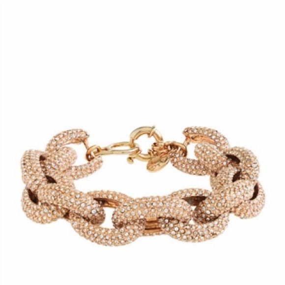 J. Crew Jewelry - J Crew Pave Link Bracelet